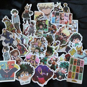 34 pieces My Hero Academia vinyl stickers